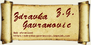 Zdravka Gavranović vizit kartica